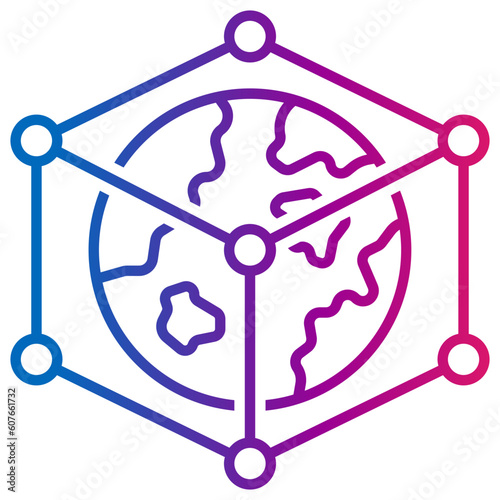 ozone layer gradient style icon