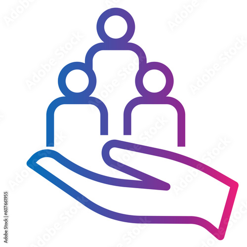 population gradient style icon
