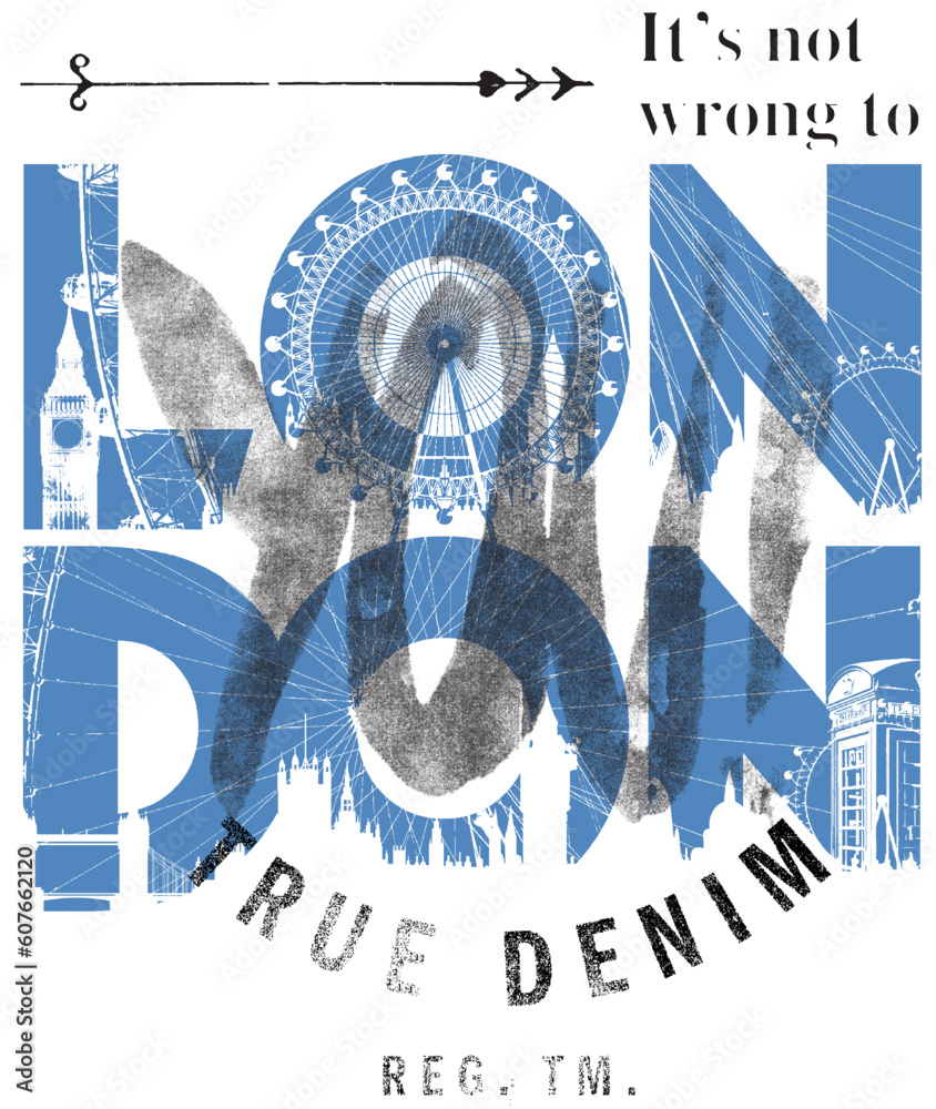 written london print pattern