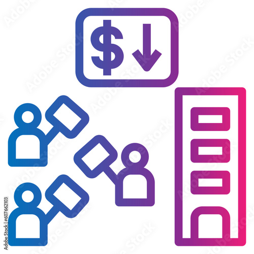 protest gradient style icon