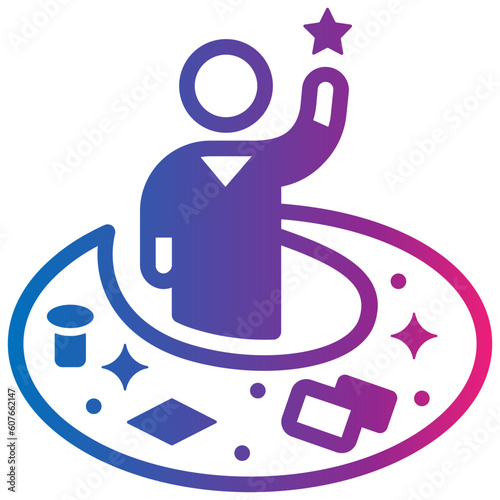 research gradient style icon