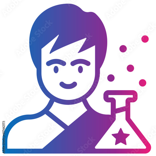 researcher gradient style icon