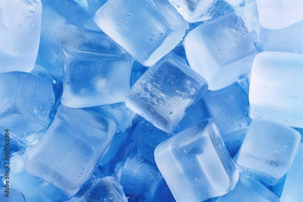 Chilled Beauty: Mesmerizing Close-ups of Ice Cubes. Generative AI. Chilled Beauty: Mesmerizing Close-ups of Ice Cubes. Generative AI.
