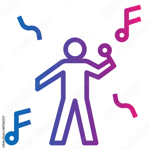sing gradient style icon