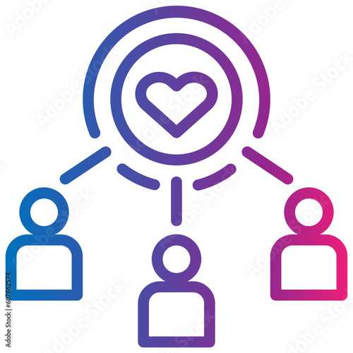team gradient style icon