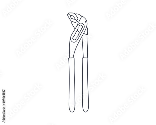 plumbing tick on white background, vector illustration
