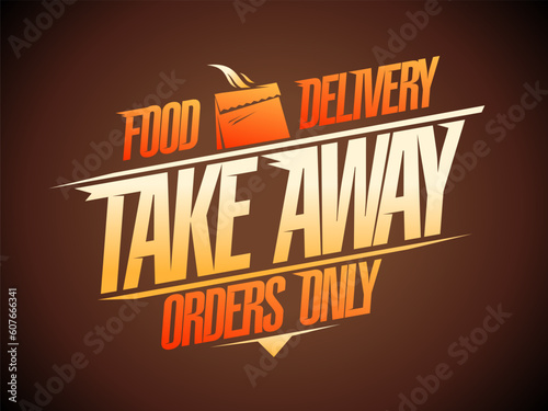 Food delivery and take away web banner template