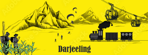 Darjeeling hill station in West Bengal, India