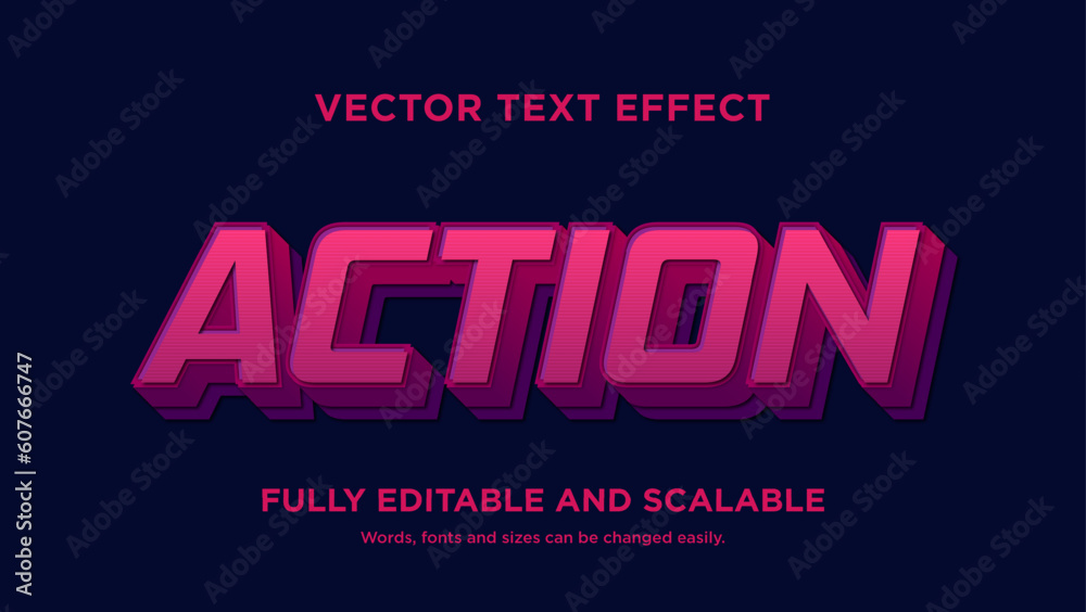 ACTION RED TEXT EFFECT EDITABLE