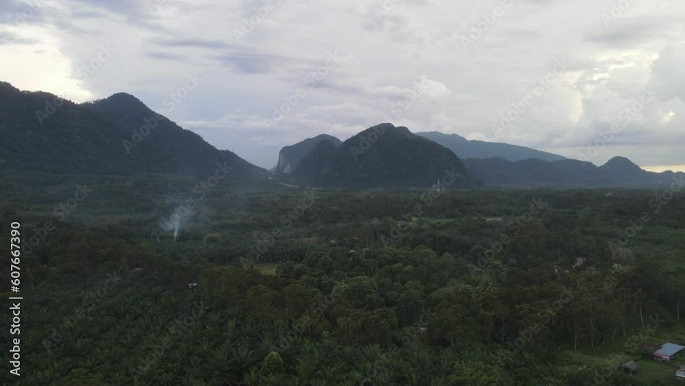 The aerial view of the landscape around Gopeng in Malaysia The aerial view of the landscape around Gopeng in Malaysia