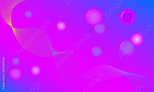 Trendy abstract background with circlesand and waves