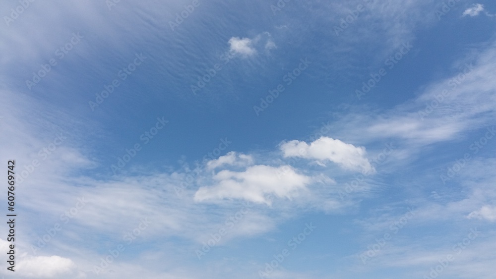 ฺBlur sky. Summer blue sky cloud gradient light white background. Beauty clear cloudy in sunshine calm bright winter air bacground.