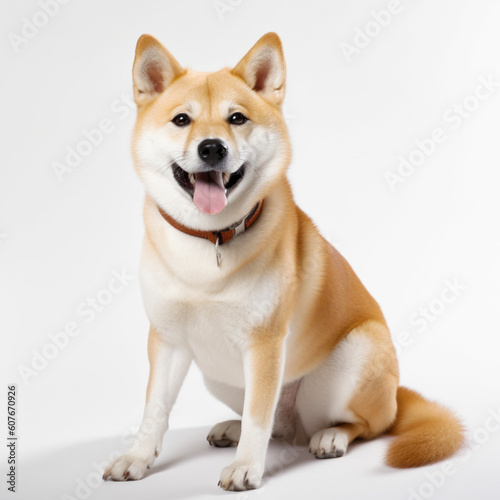 柴犬　白背景　AI生成画像　ジェネレーティブAI