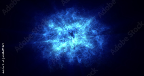 Abstract blue energy magical waves glowing background