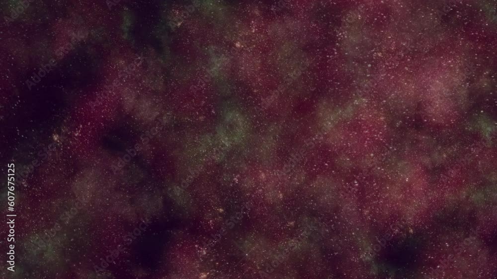 Dark universe with flying dust and glitters with red clouds, motion abstract futuristic, space and cyber style background