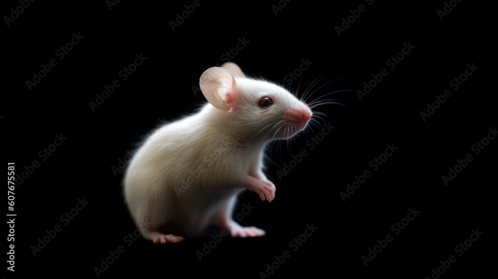 white mouse on black background white mouse on black background