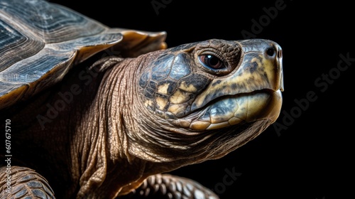 turtle isolated on black background © Christiannglr