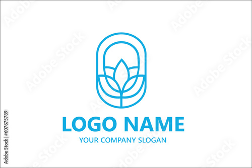 Wallpaper Mural Abstract Yoga logo design stock. Thread person flower balance logotype. Creative spa, guru vector mark. Torontodigital.ca