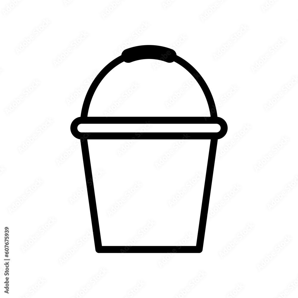 Bucket icon vector on trendy design Bucket icon vector on trendy design