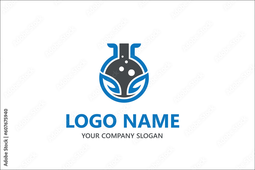 Biotech laboratory vector logo design Biotech laboratory vector logo design