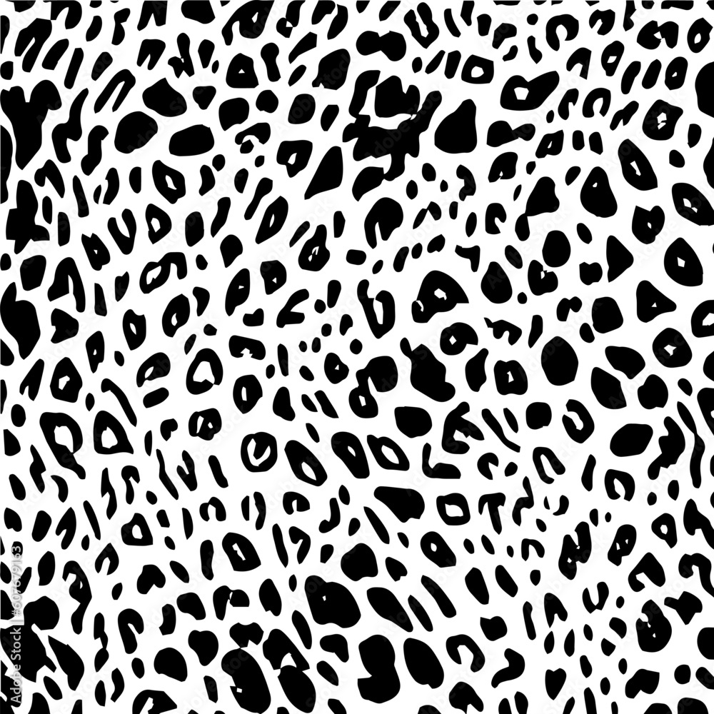Leopard skin motif with thick circles. Skin pattern of wild animals ...