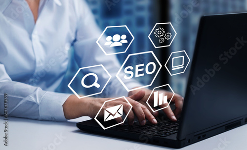   SEO Search Engine Optimization Marketing concept background.