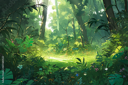 Fototapeta Naklejka Na Ścianę i Meble -  繊細で芸術的な自然系背景のイラスト(AI generated image)