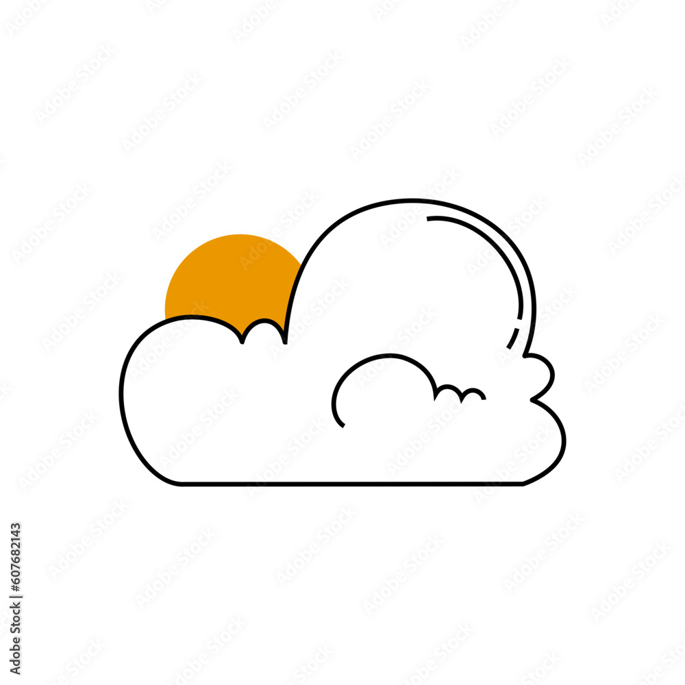 Cloud sun icon Cloud sun icon