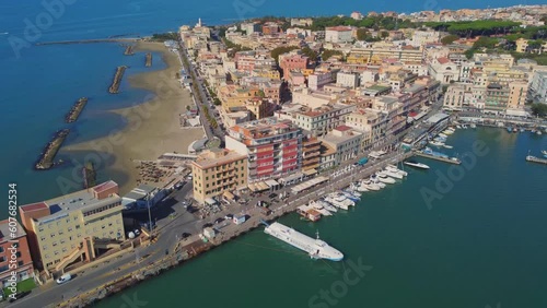 Anzio town, near Rome, Italy, Europe. Bay, beach and sea. Summer travel