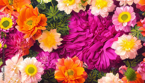 Beautiful, vivid, colorful mixed flower bouquet 