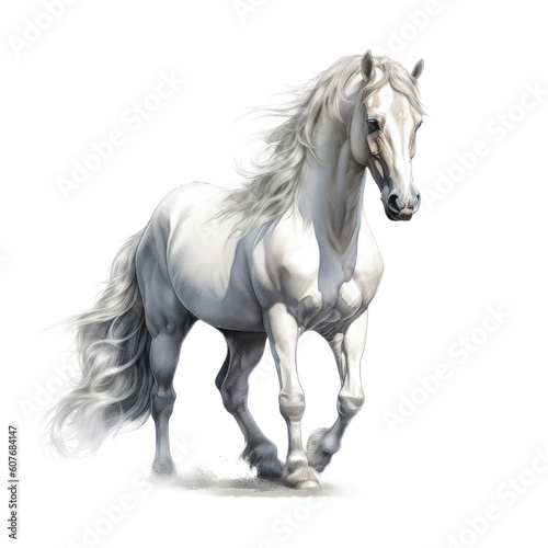 Koń, wygenerowane przez AI, ilustracja bez tła