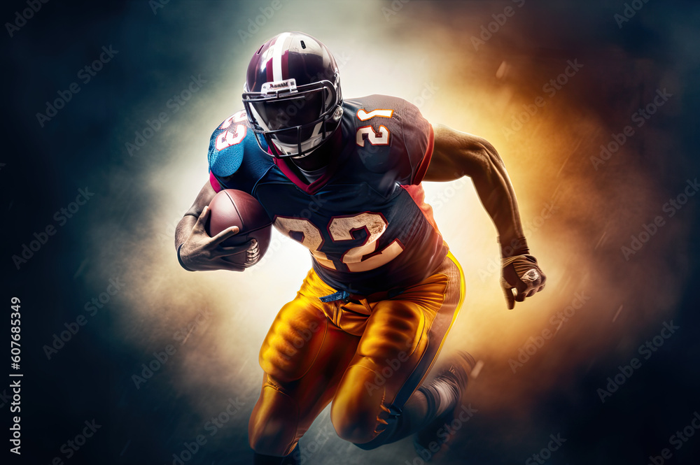American Football Player created with Generative AI technology