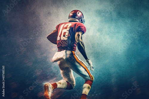 American Football Player created with Generative AI technology © Laughing Cat