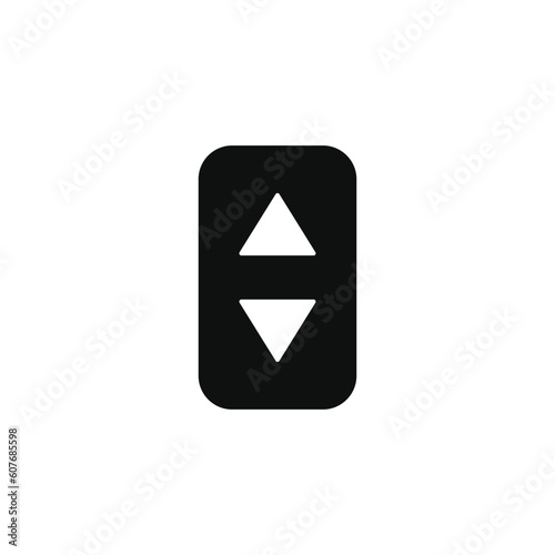 Elevator lift button symbol icon isolated on white background Free Download Elevator lift button symbol icon isolated on white background - GFXLoad