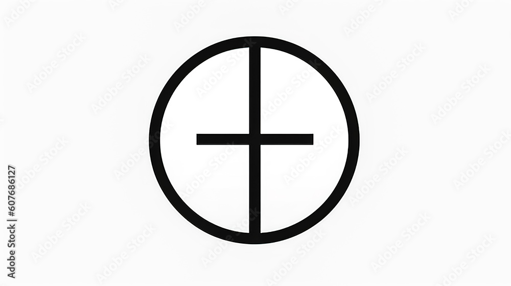 Minimalist medical cross logo design, generative AI. Minimalist medical cross logo design, generative AI.