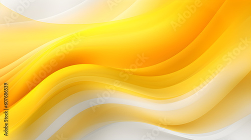 Abstract background with white and yellow waves