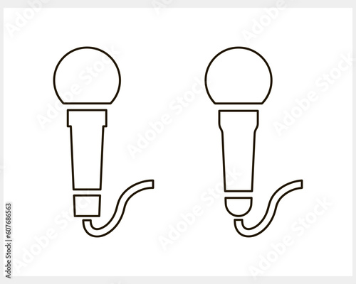 Sketch microphone icon Music clipart Vector stock illustration EPS 10
