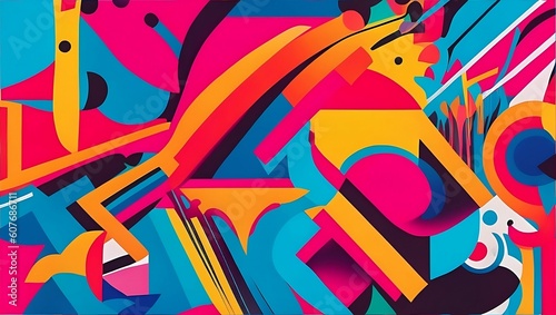 Abstract Painting. Colorful splash of painting pattern art wallpaper. generative AI
