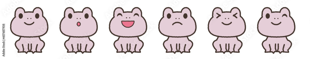カエル / かえるのイラスト素材セット カエル / かえるのイラスト素材セット