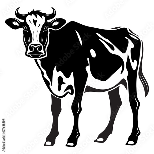 cow head mascot logo