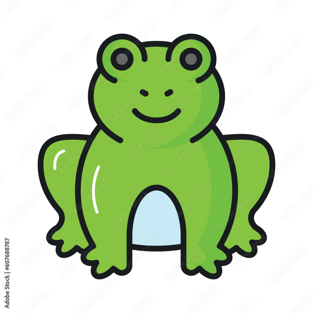 An amazing vector of frog in editable style, isolated on white background An amazing vector of frog in editable style, isolated on white background