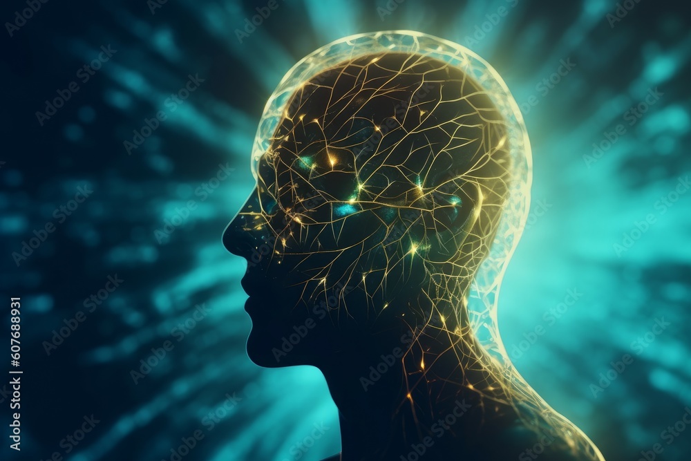 Obraz premium Esoteric head. Generate Ai