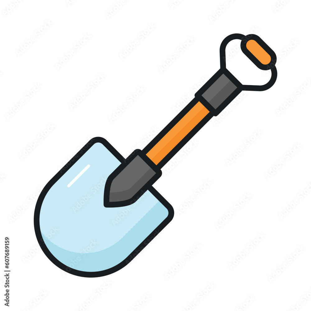 Shovel vector design in trendy style, icon of construction tools Shovel vector design in trendy style, icon of construction tools