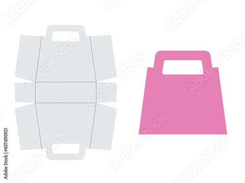 Gift Bag Blank Template, party favor gift hand bag
