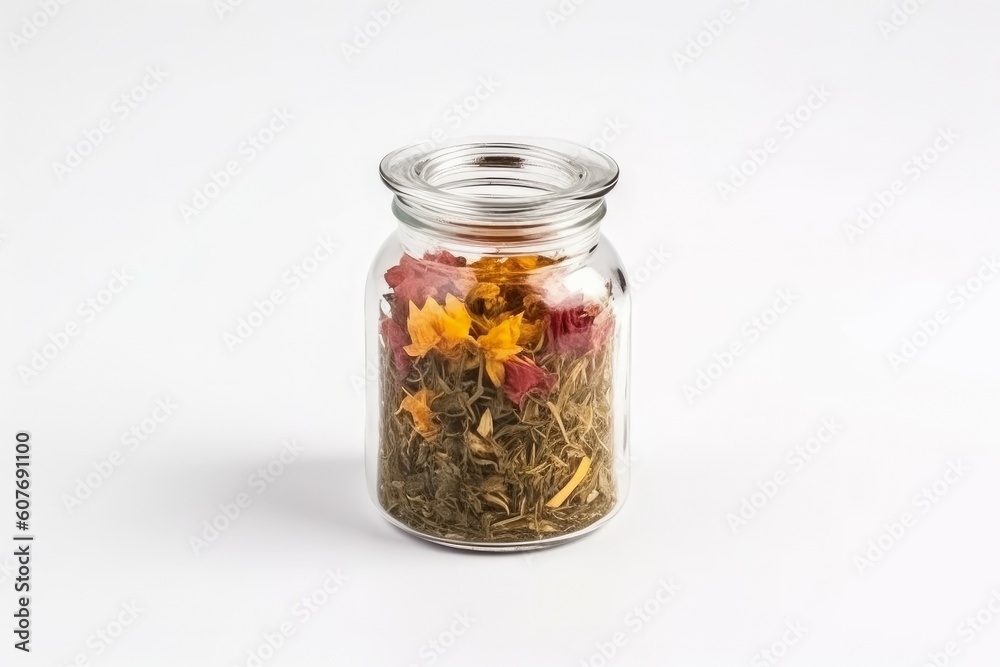 Dry jar herbal tea. Generate Ai Dry jar herbal tea. Generate Ai