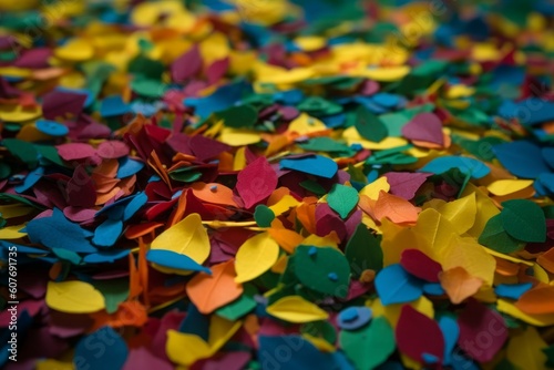 Leaf confetti. Generate Ai