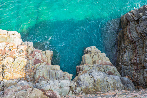 Turkish sea water with Mediterranean stones, Crete Greece