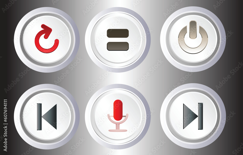buttons for web vector, Editable buttons, Audio player buttons vector buttons for web vector, Editable buttons, Audio player buttons vector