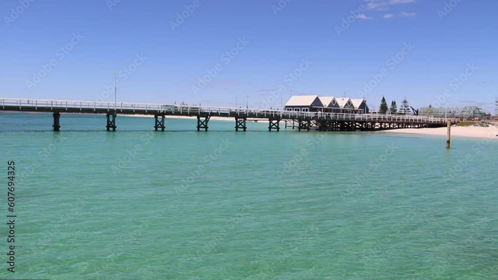Beautiful Clear Waters Of Geographe Bay And Busselton Jetty In Background