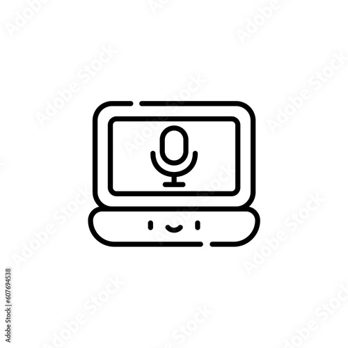 laptop icon vector graphic with colors